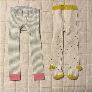 Baby Boden Striped Flying Pig and Rainbow Polka Dot Kids Tights